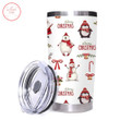 Snowman penguin Merry Christmas stainless Tumbler - Diosweater