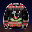 Christmas Alien and Santa Claus Ugly Christmas Sweater