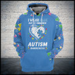 Autism Puzzle I Wear Blue For My Daughter Accept Understand Love 3D hoodie