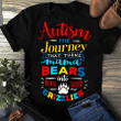 Autism, The Journey That Turn Mama Bears Into Rock Solid Grizzlies - World Autism's Day 2D T-shirt Black Version