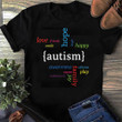 Autism Awareness Love Understand Hope and Smile - World Autism's Day 2D T-shirt
