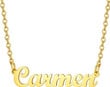 Carmen - Gold Name Necklace - Personalized Jewellery - Free Gift Box & Bag - Pendants Italic Christmas