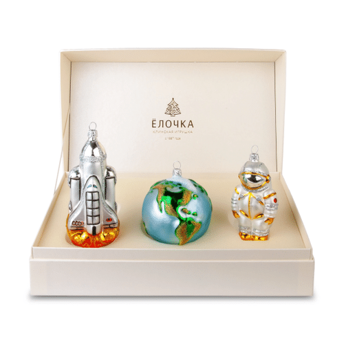 Exclusive handmade Christmas ornaments set in a collector's box