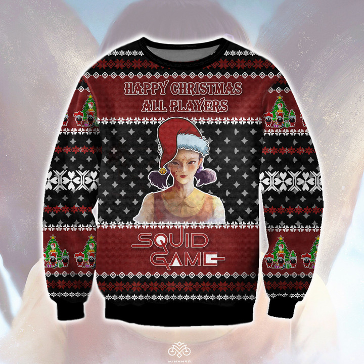 Squid Game Doll Ugly Christmas Sweater