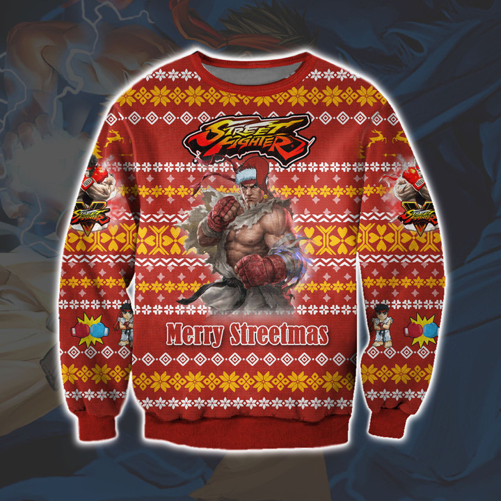 Ryu Street Fighter Ugly Christmas Sweater