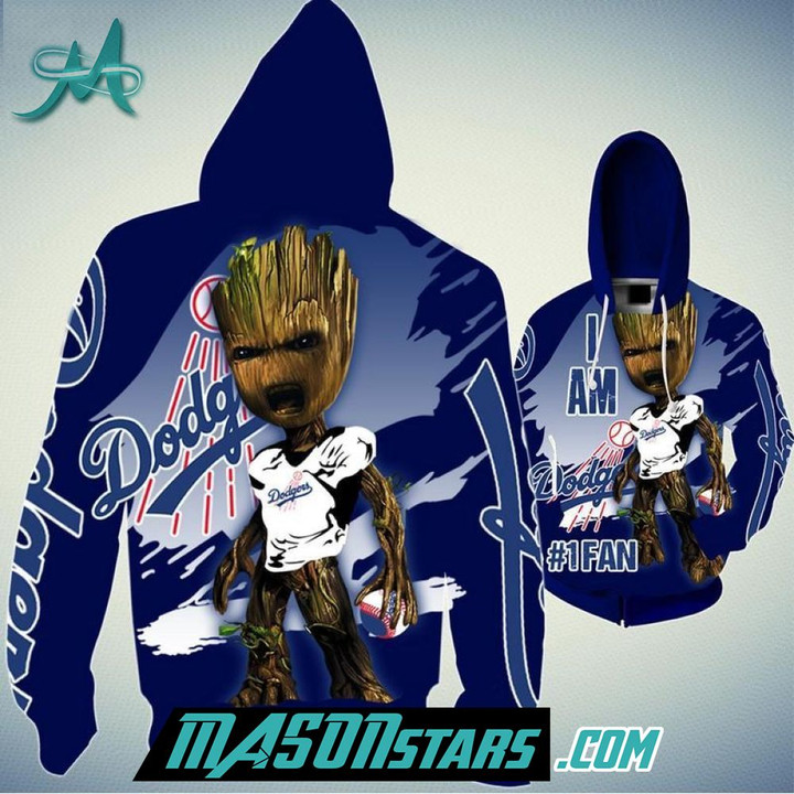 Groot Los Angeles Dodgers Pullover Hoodie