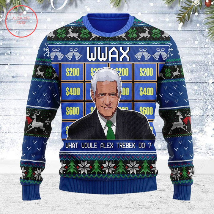Alex Trebek Ugly Christmas Sweater