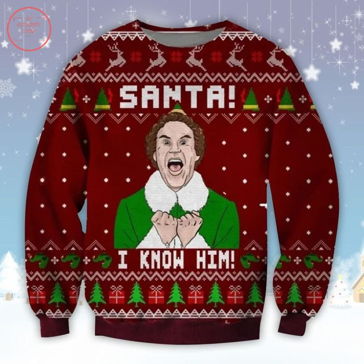 Elf Rotten Tomatoes Ugly Christmas Sweater
