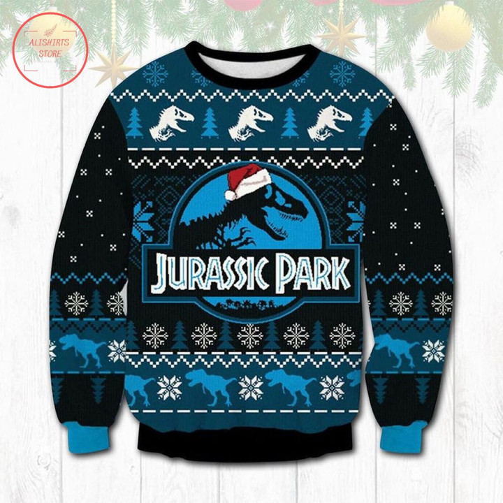 Dinosaur Jurassic Park Ugly Christmas Sweater