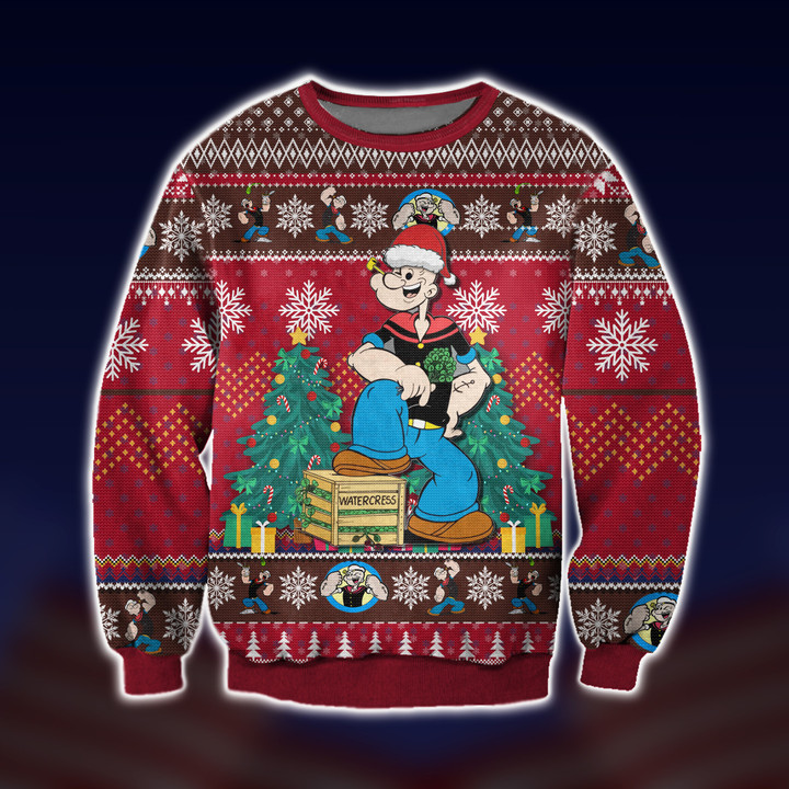 Popeye Merry Christmas Ugly Christmas Sweater