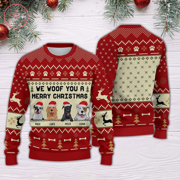 We Woof You A Merry Christmas Ugly Sweater