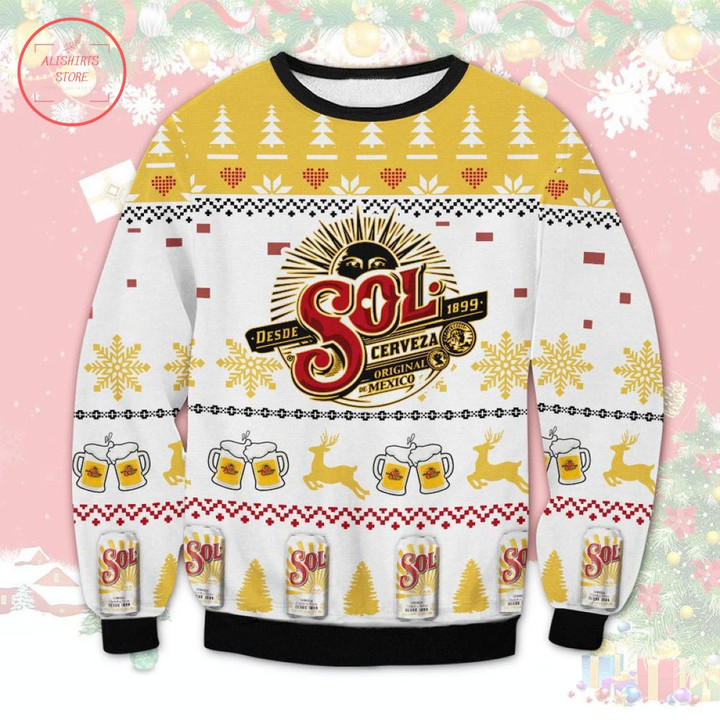 Sol Cerveza Original Ugly Christmas Sweater