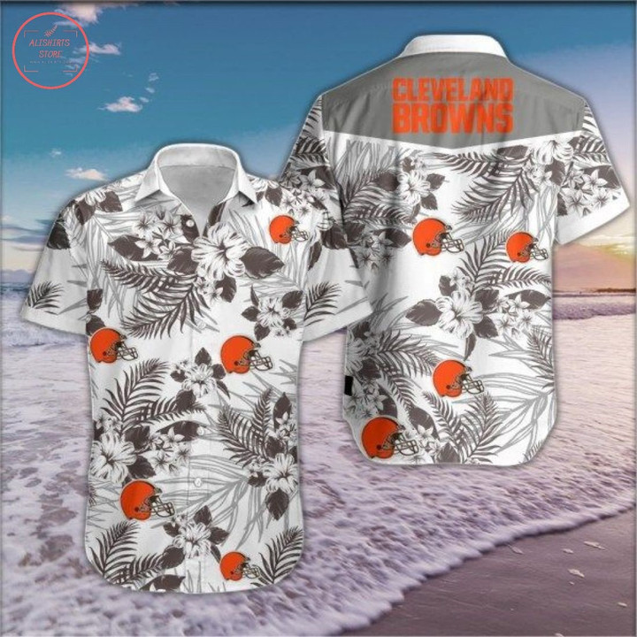 Nfl Cleveland Browns Floral Hawaiian Shirts - Diosweater