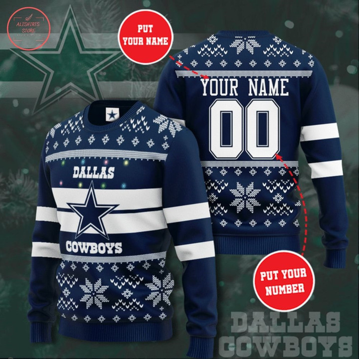 Personalized NFL Dallas Cowboys Christmas Sweater - Diosweater