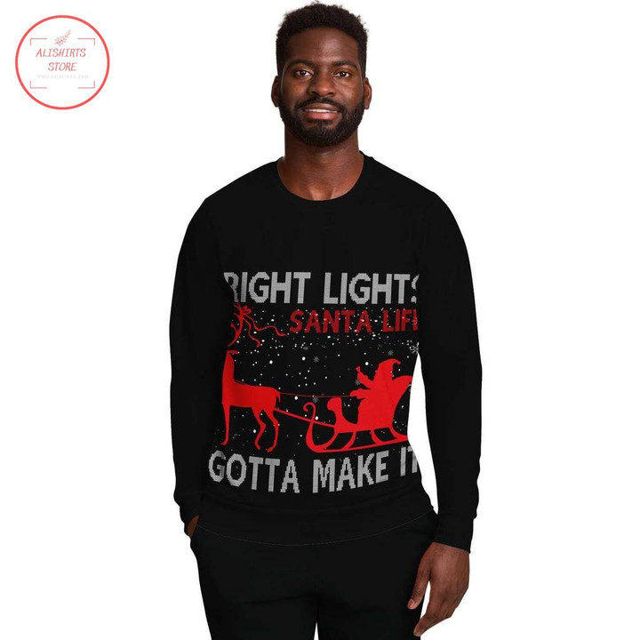 Bright Lights Santa Christmas ugly Sweater - Diosweater