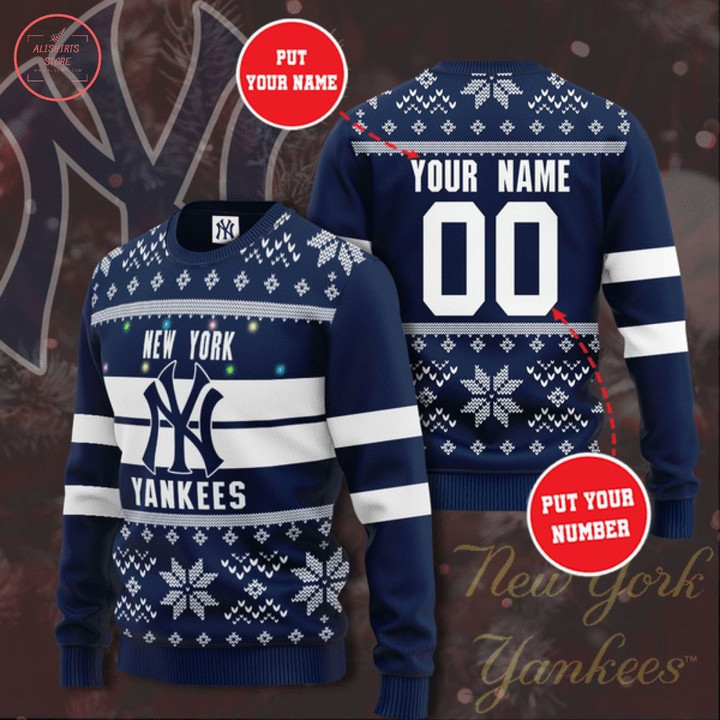 Personalized MLB New York Yankees Christmas Sweater - Diosweater