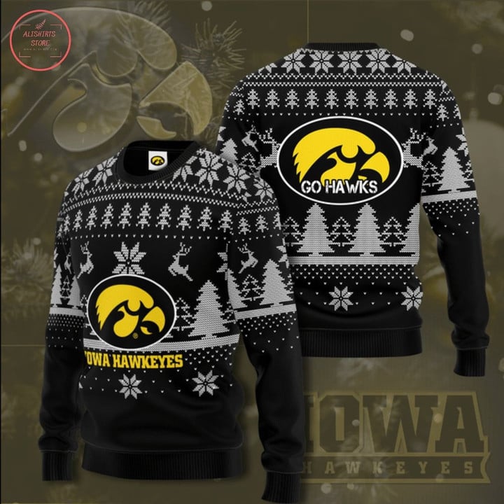 Personalized NCAA Iowa Hawkeyes Christmas Sweater - Diosweater