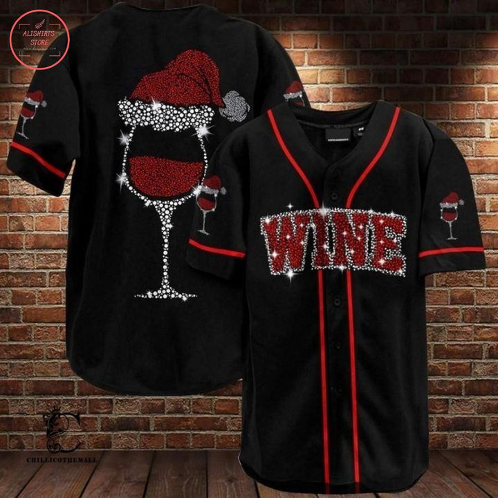 Wine Christmas Baseball Jersey - Diosweater