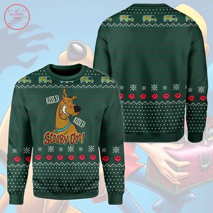 Kisses Kisses Scooby Doo Ugly Christmas Sweater - Diosweater