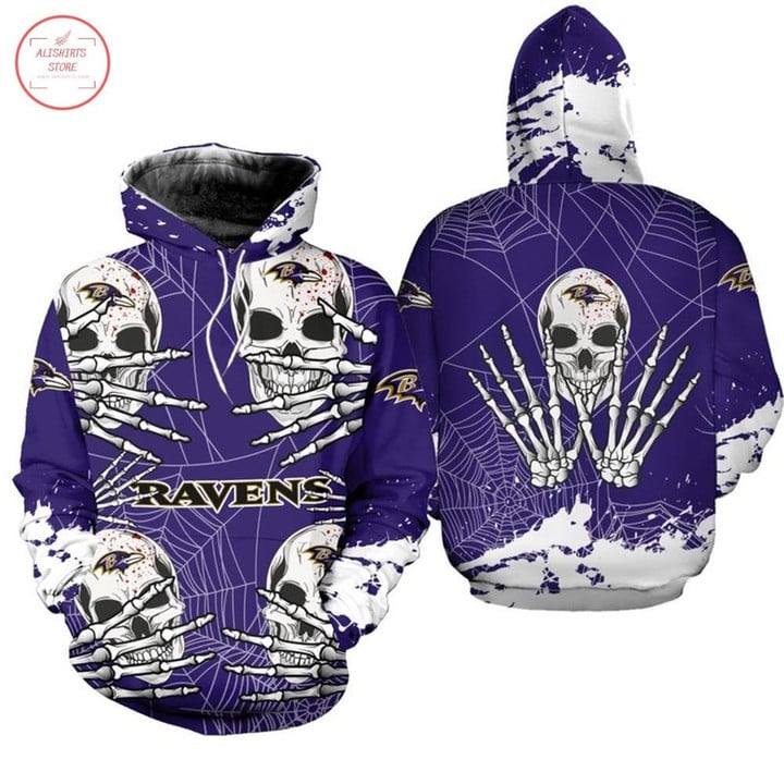 NFL Baltimore Ravens Skull Halloween Hoodie - Diosweater