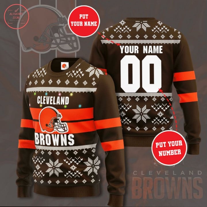 Personalized NFL Cleveland Browns Christmas Sweater - Diosweater