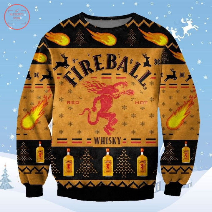 Fireball Whisky Christmas Ugly Sweater - Diosweater