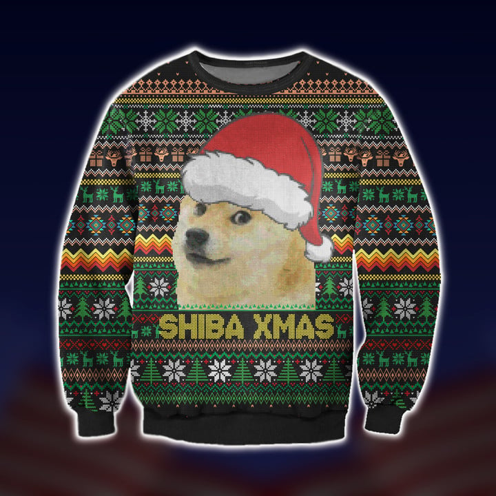 Shiba Dog Meme Xmas Ugly Christmas Sweater