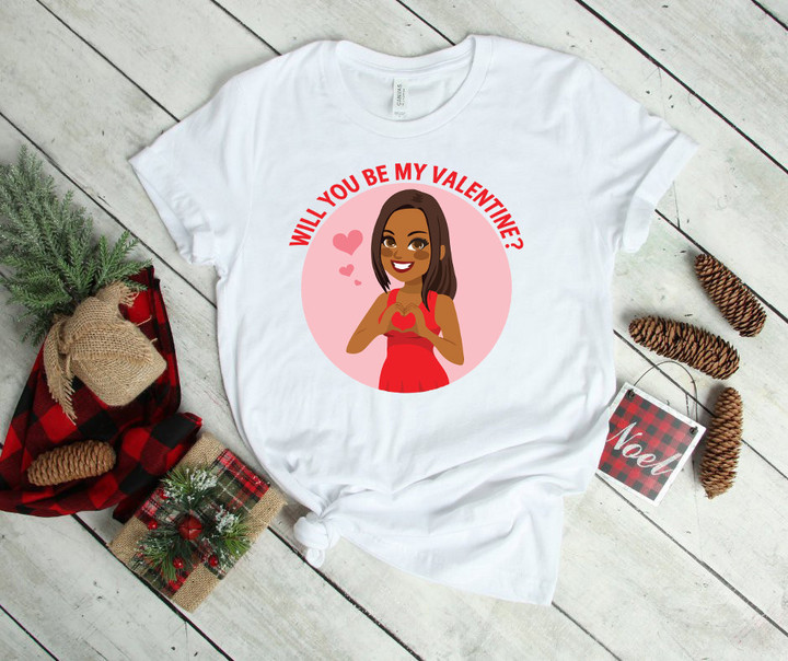 Will You Be My Valentine 2D Valentine T-shirt