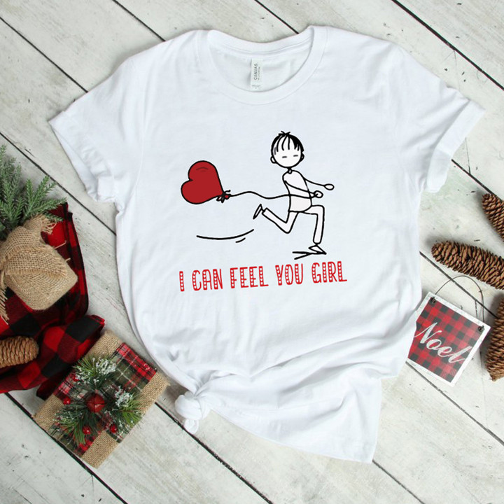 I Can Feel You 2D Valentine Couple T-Shirt White Ver