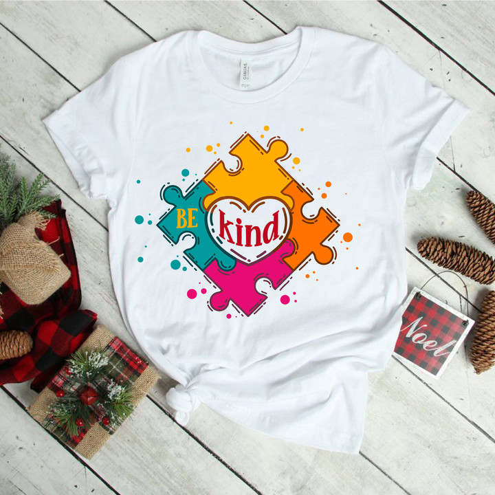 Be Kind To Everyone World Autism's Day 2D T-shirt