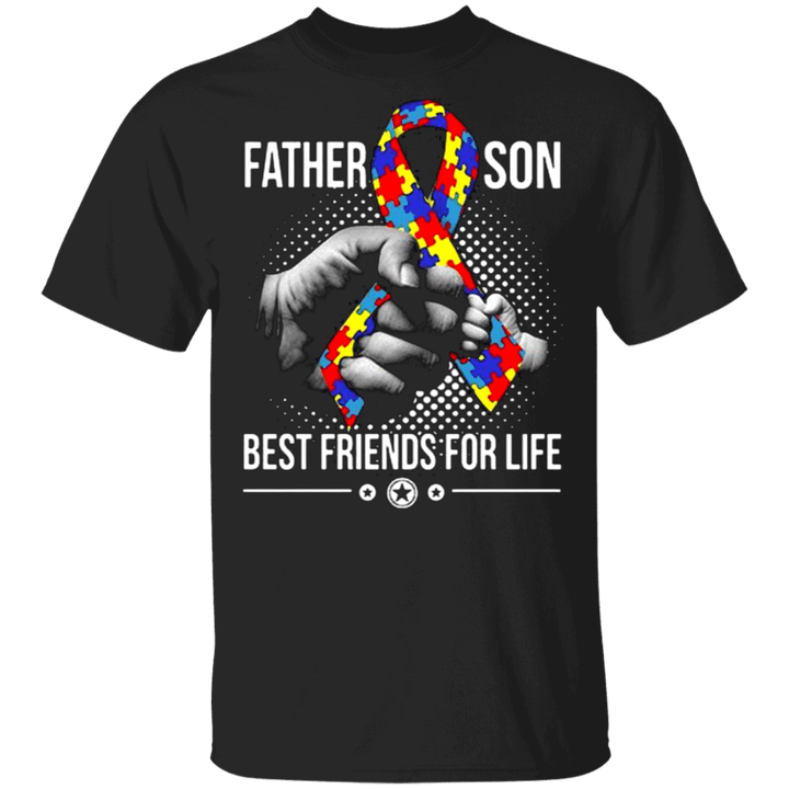 Father Son Best Friend For Life Autism T-Shirt