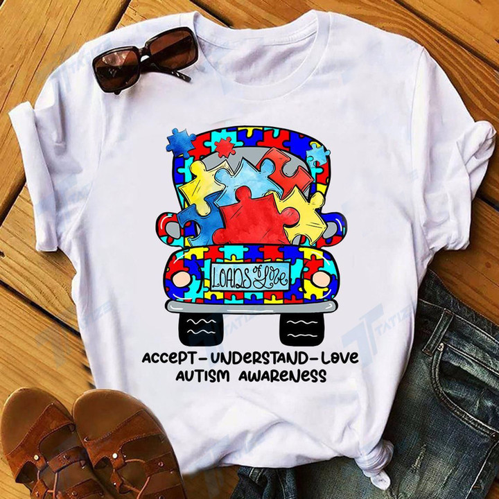 Loads Of Love Autism Accept Understand Love Graphic Unisex T Shirt