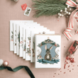 Assorted Christmas Card Set No. 2 | Watercolor Christmas Cards | Watercolor Crests Stationery | Animal Christmas Cards | Pun Christmas Cards