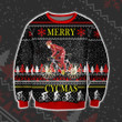 Merry Cycmas, Santa Riding Bicycle Ugly Christmas Sweater