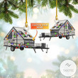 Personalized Travel Trailer With Light Shaped Ornament
