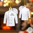 Personalized Chef White Shirt Shaped Ornament