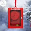 Personalized Firefighter Box Shaped Ornament