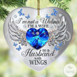 Jewelry Butterfly I'm Not A Widow I'm A Wife To A Husband With Wings Heart Ornament