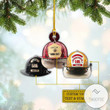 Personalized Firefighter Helmet Rank Shaped Ornament