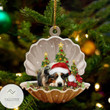Australian Shepherd Sleeping Pearl In Christmas Ornament