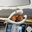 Whippet Dog Moms Car Hanging Sleeping Angel Ornament