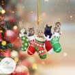 Cute Cats In Sock Christmas Ornament