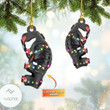 Personalized Motocross Knee Protector Shaped Ornament