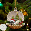 Wolf Sleeping Pearl In Christmas Ornament