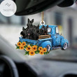 Scottish Terrier 2Blue Truck Car Take The Trip Classic Christmas Ornament