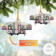 Personalized Camping Travel Trailer Shaped Ornament