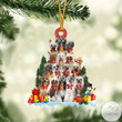 Chinese Crested Dog Christmas Tree Ornament