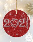 2021 Christmas Glitter Circle Ornament