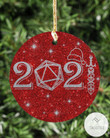 2021 Christmas Glitter Circle Ornament