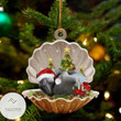 Greyhound Sleeping Pearl In Christmas Ornament